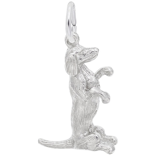 Sitting Dachshund Dog Charm - Adorable Pet Jewelry for Dog Lovers 0298