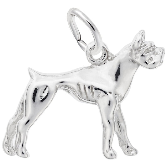 Charming Boxer Dog Charm for Pet Lovers - Unique Jewelry Gift 0300
