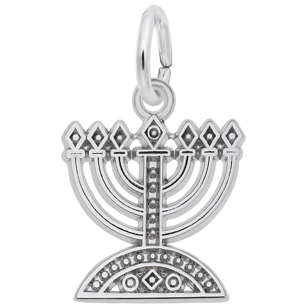 Elegant Menorah Charm for Special Occasions - Religious Jewelry 0334