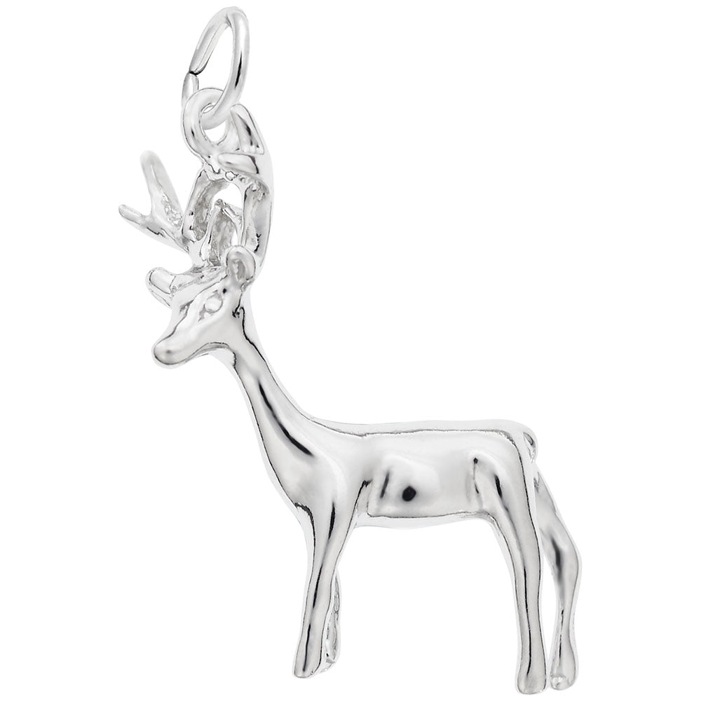 Elegant Buck Deer Charm for Animal Lovers - Rembrandt Charms 0338
