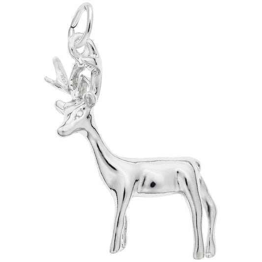 Elegant Buck Deer Charm for Animal Lovers - Rembrandt Charms 0338