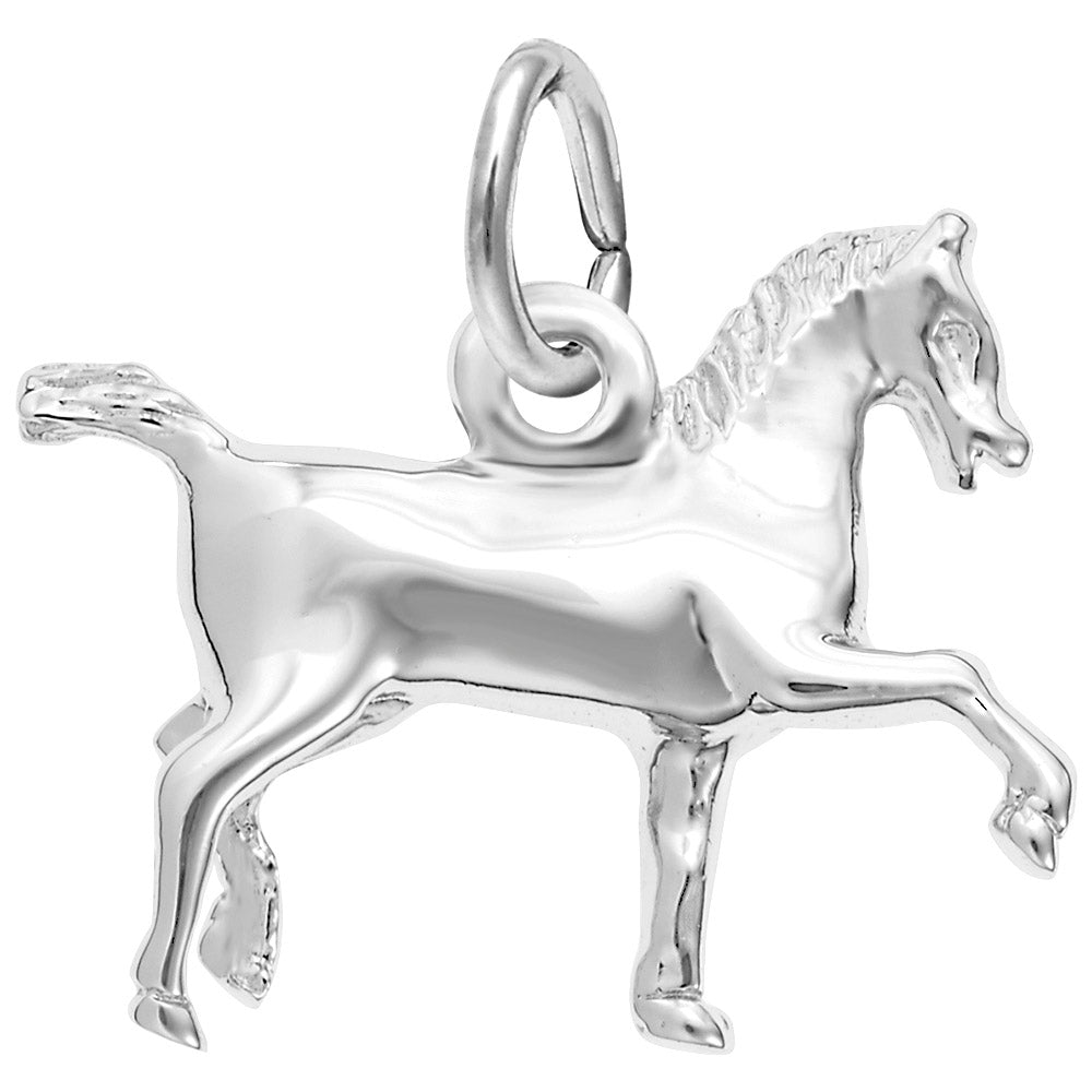 Extended Trot Horse Charm - Elegant Pet Jewelry for Horse Lovers 0357