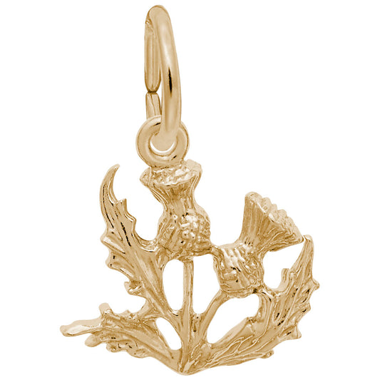 Thistle Charm - Sterling Silver Travel Souvenir from Great Britain 0374
