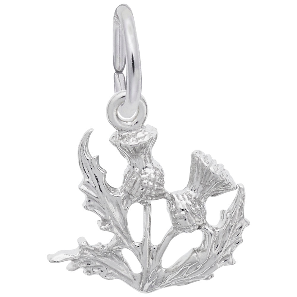 Thistle Charm - Sterling Silver Travel Souvenir from Great Britain 0374