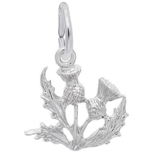 Thistle Charm - Sterling Silver Travel Souvenir from Great Britain 0374