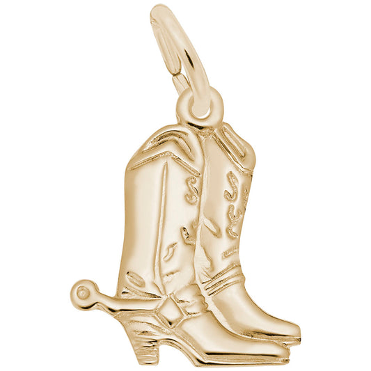 Flat Cowboy Boots with Spurs Charm for Dance & Music Lovers 0376