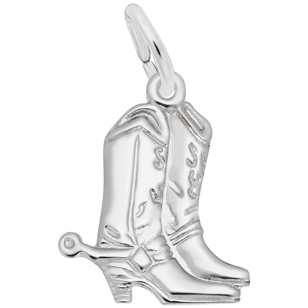 Flat Cowboy Boots with Spurs Charm for Dance & Music Lovers 0376