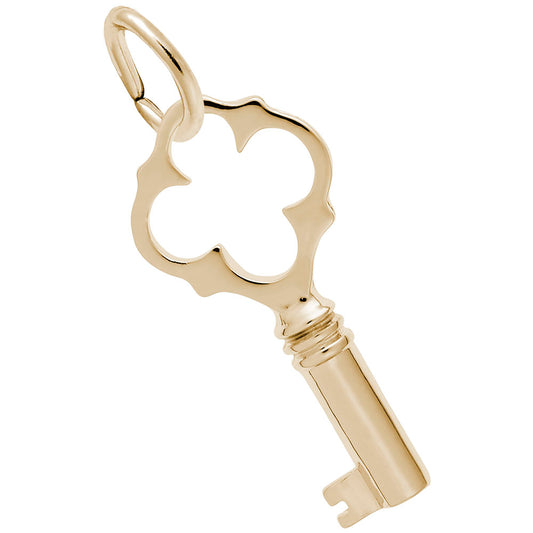 Antique Key Charm for Travel Lovers - Vintage Style Jewelry 0388