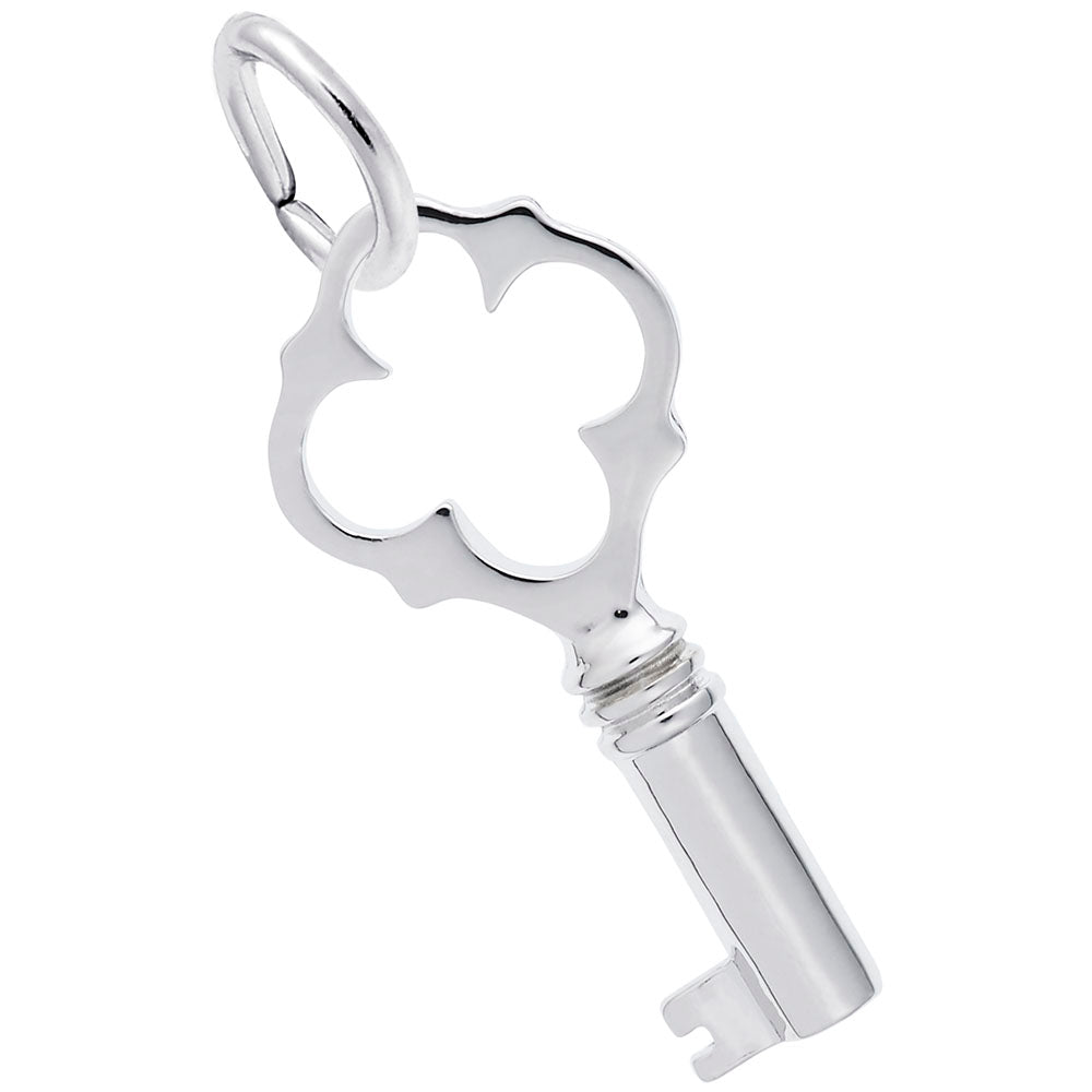 Antique Key Charm for Travel Lovers - Vintage Style Jewelry 0388