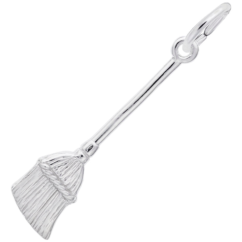 Spooky Halloween Broom Charm for Festive Jewelry Collections 0419
