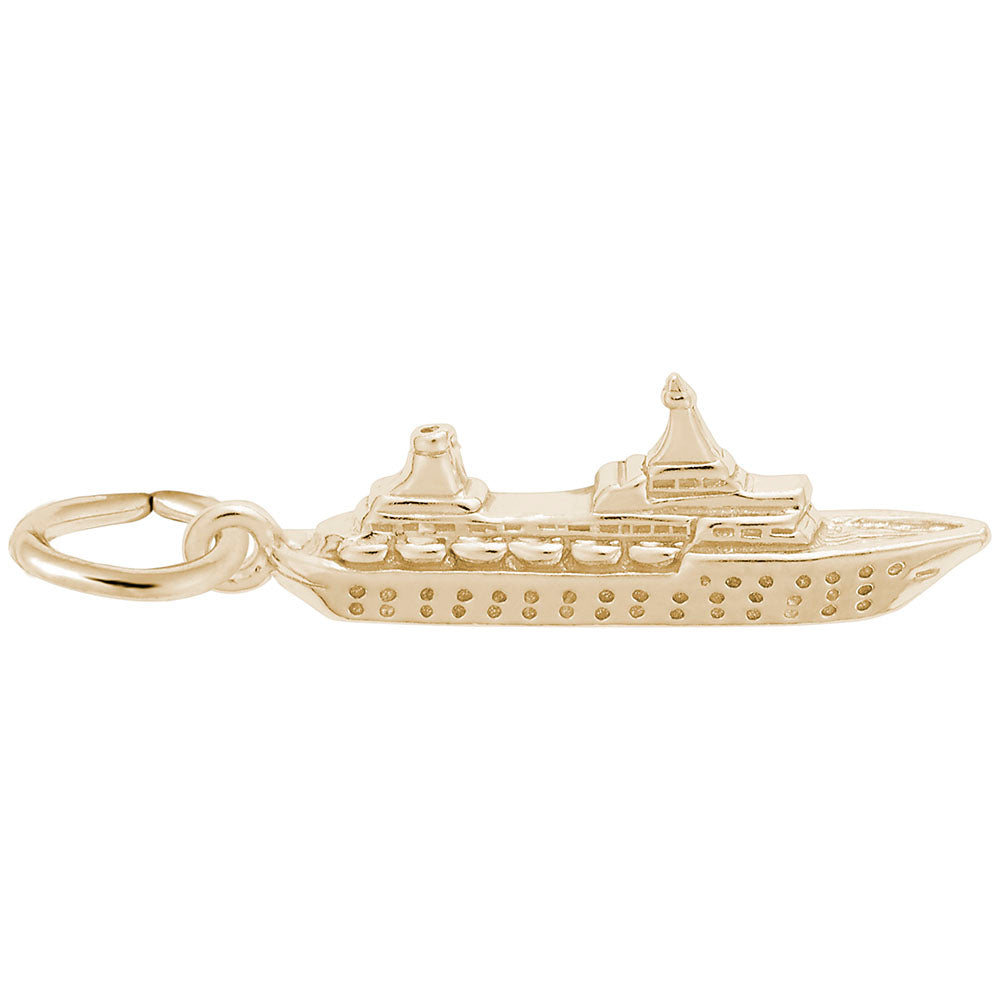 Small Cruise Ship Charm - Nautical Jewelry for Sea Lovers 0446