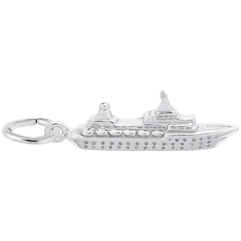 Small Cruise Ship Charm - Nautical Jewelry for Sea Lovers 0446