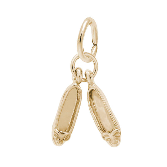 Elegant Ballet Shoes Accent Charm for Dance Lovers & Collectors 0448