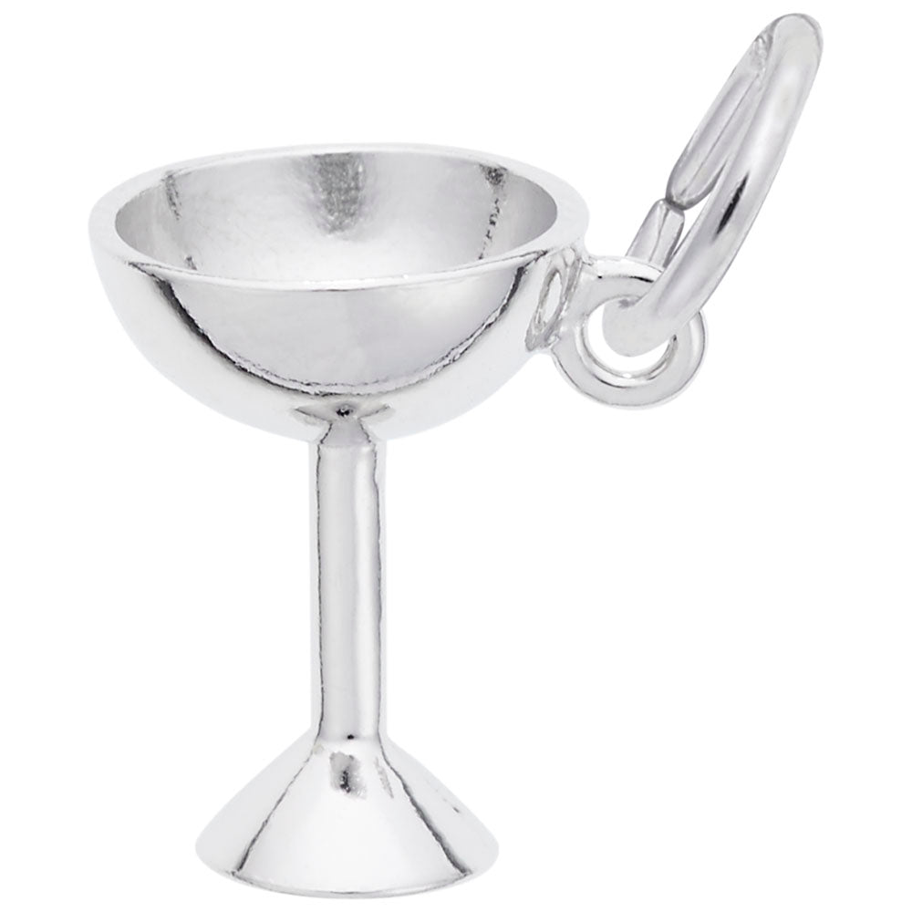 Elegant Champagne Glass Charm for Wedding & Love Celebrations 0456