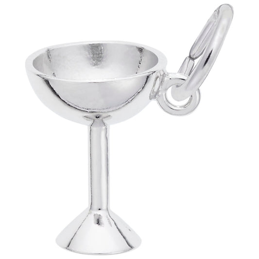 Elegant Champagne Glass Charm for Wedding & Love Celebrations 0456