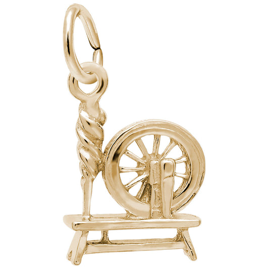 Spinning Wheel Charm for Travel Lovers - Historical Jewelry Gift 0470