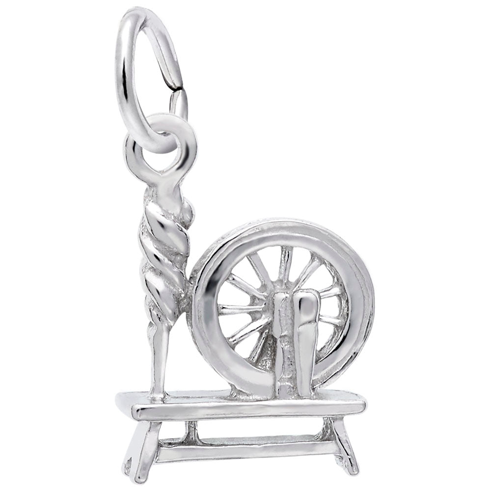 Spinning Wheel Charm for Travel Lovers - Historical Jewelry Gift 0470