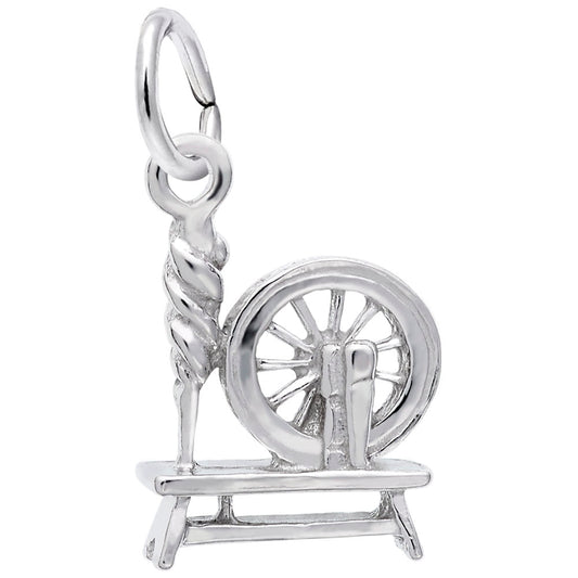 Spinning Wheel Charm for Travel Lovers - Historical Jewelry Gift 0470