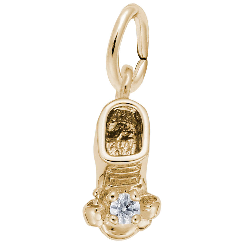 April Baby Bootie Charm - Adorable Keepsake for Newborns 0473-004