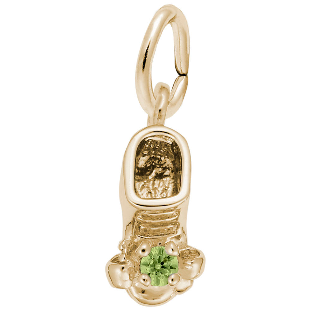August Baby Bootie Charm - Adorable Keepsake for Newborns 0473-008