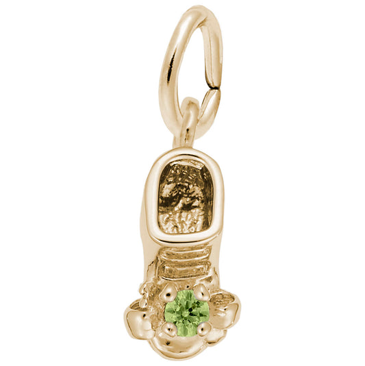 August Baby Bootie Charm - Adorable Keepsake for Newborns 0473-008