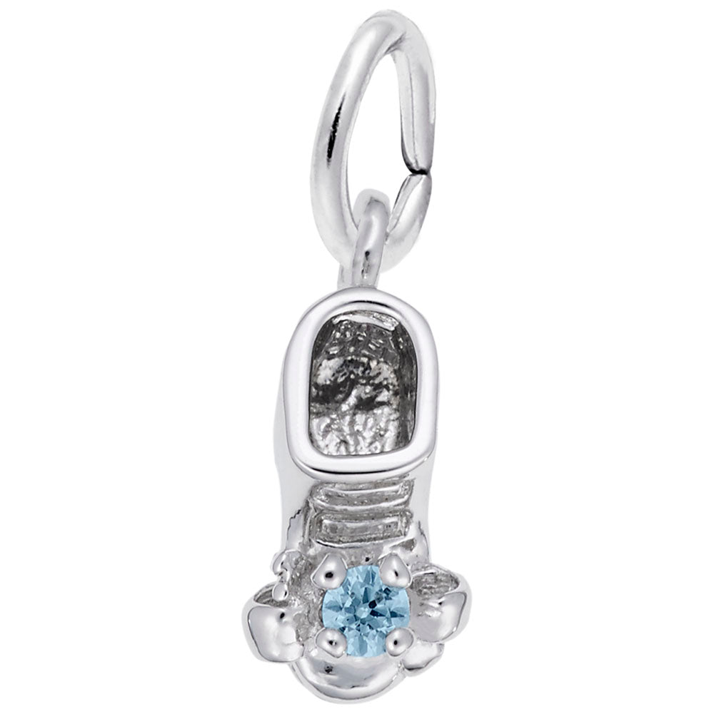 March Baby Bootie Charm - Adorable Keepsake for Newborns 0473-003