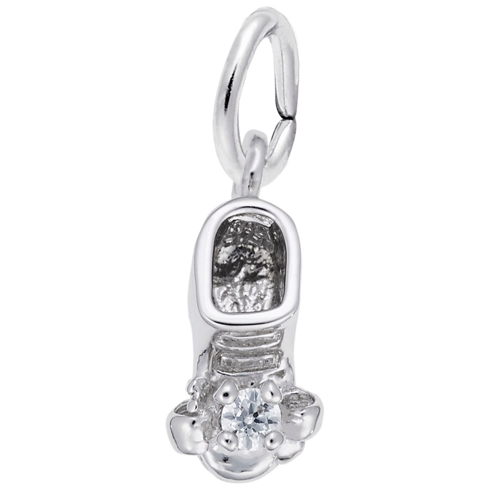 April Baby Bootie Charm - Adorable Keepsake for Newborns 0473-004