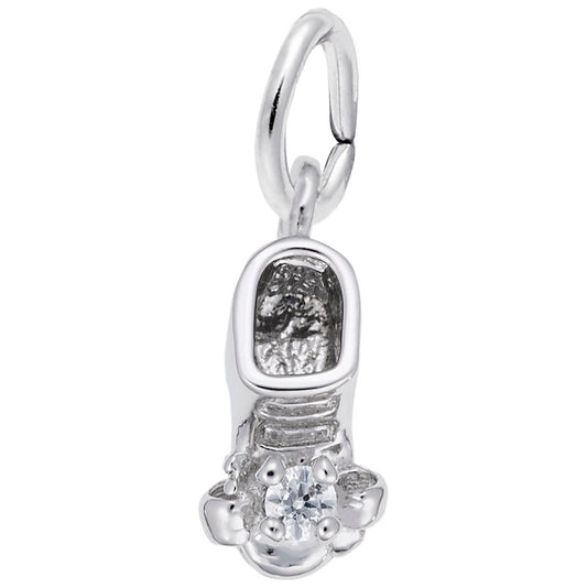 April Baby Bootie Charm - Adorable Keepsake for Newborns 0473-004