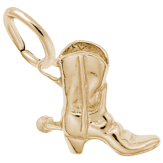 Charming Cowboy Boot with Spur - Dance & Music Jewelry Charm 0484