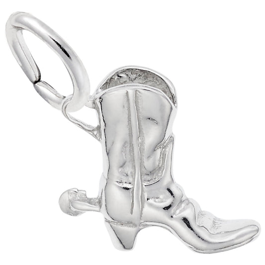 Charming Cowboy Boot with Spur - Dance & Music Jewelry Charm 0484