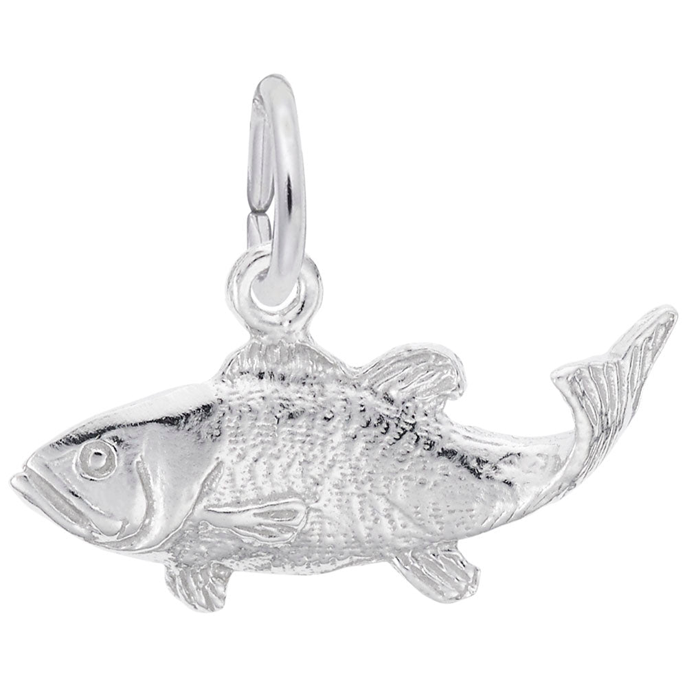 Bass Fish Charm - Nautical Sea Life Jewelry for Ocean Lovers 0487