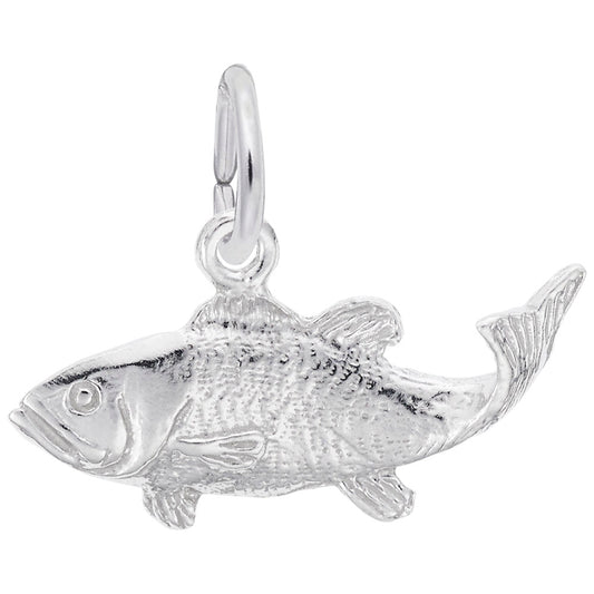 Bass Fish Charm - Nautical Sea Life Jewelry for Ocean Lovers 0487