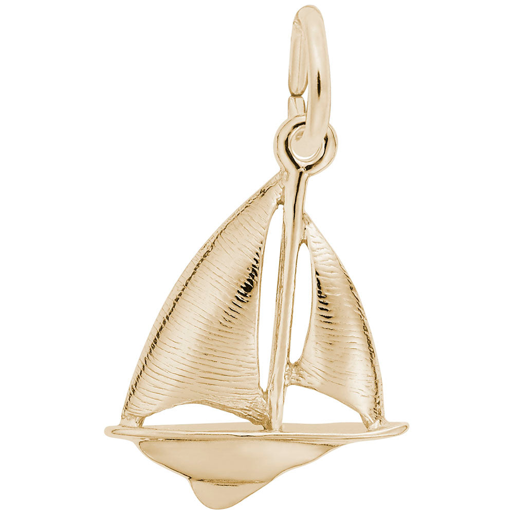 Elegant Sloop Sailboat Charm - Nautical Jewelry for Ocean Lovers 0529