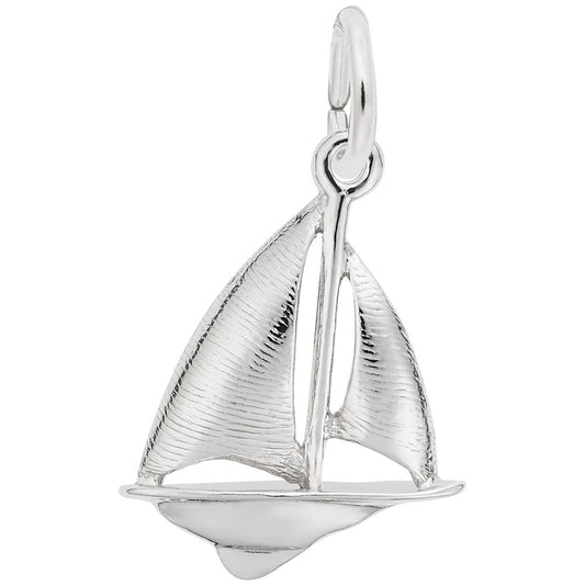 Elegant Sloop Sailboat Charm - Nautical Jewelry for Ocean Lovers 0529