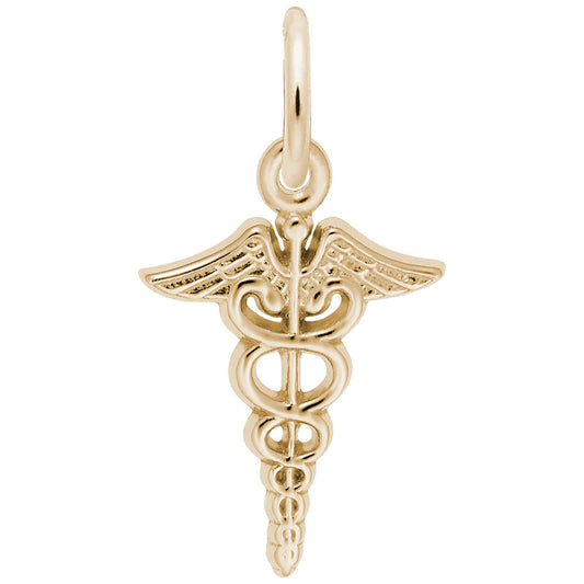 Small Caduceus Charm for Graduation - Perfect Medical Gift 0542