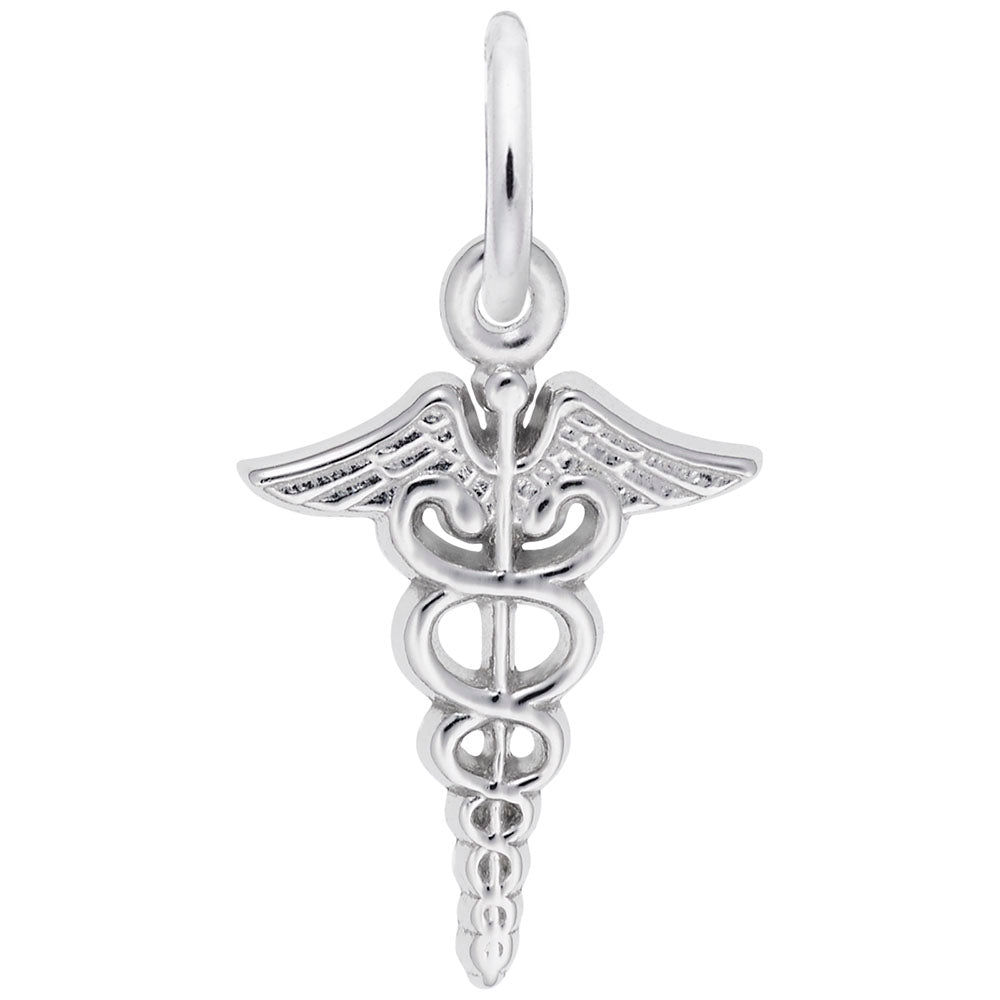 Small Caduceus Charm for Graduation - Perfect Medical Gift 0542