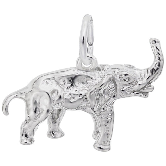 Asian Elephant Charm - Handcrafted Zoo Animal Jewelry for Collectors 0547