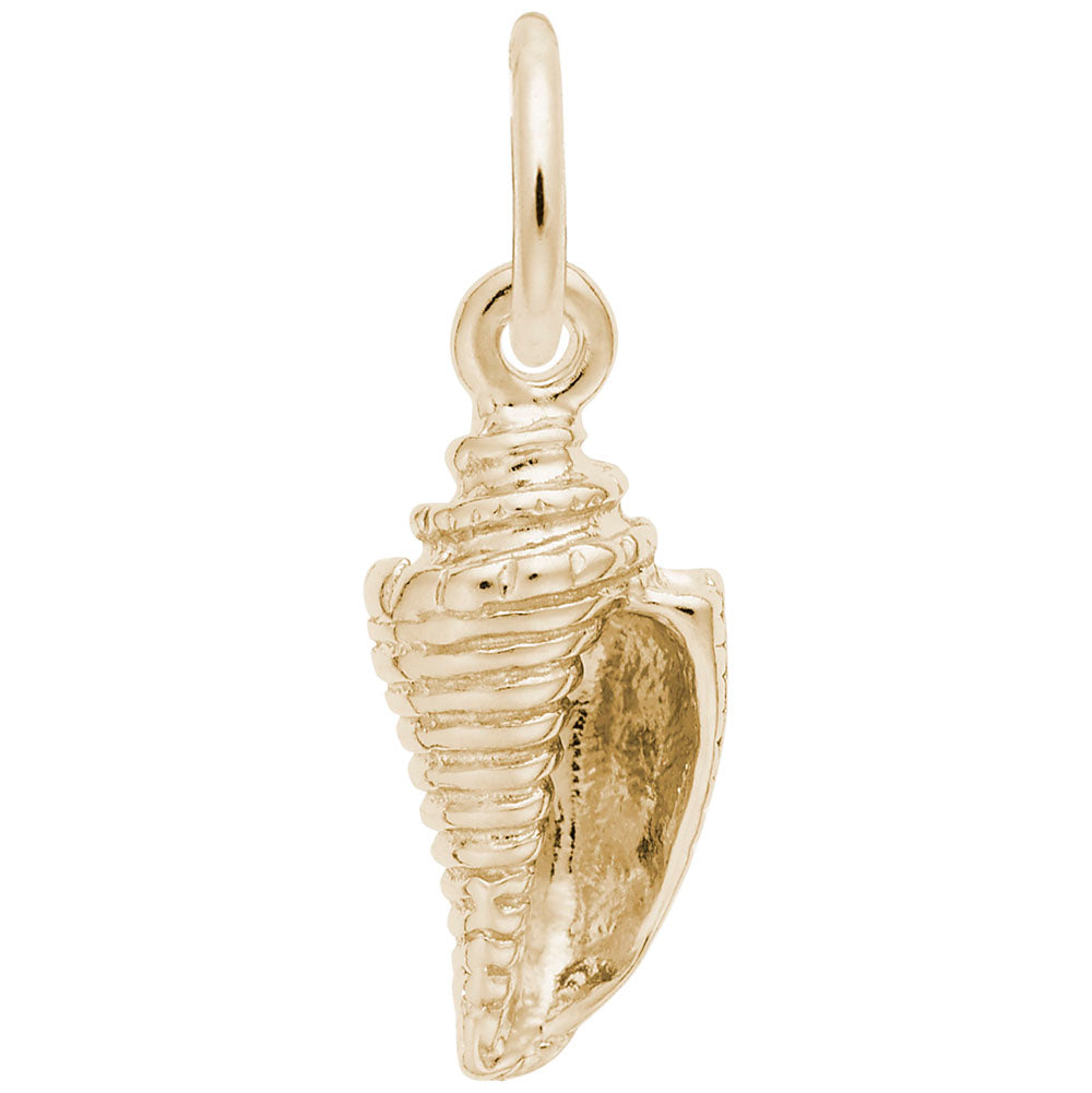 Elegant Cone Shell Charm for Nautical Jewelry Collection 0553