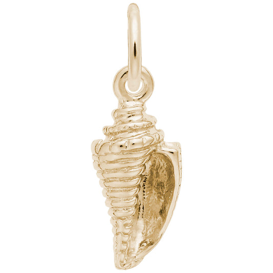 Elegant Cone Shell Charm for Nautical Jewelry Collection 0553