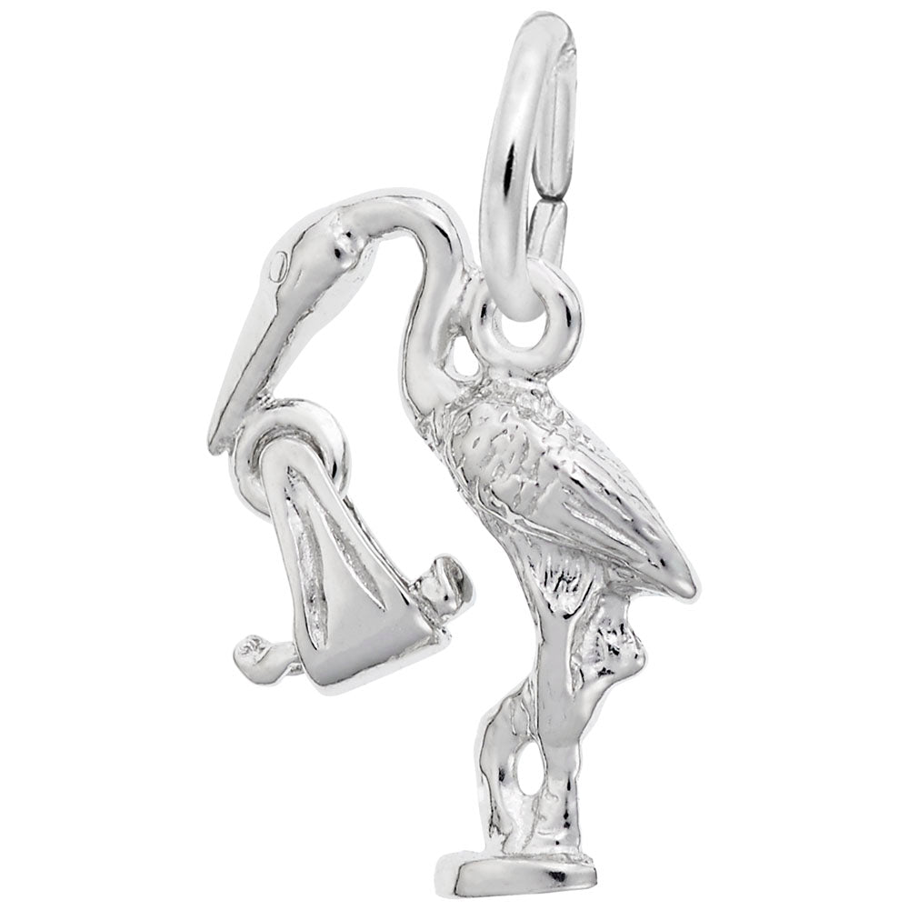Delicate Stork Charm for Baby Keepsakes - Family & Friendship 0564