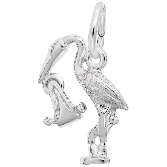 Delicate Stork Charm for Baby Keepsakes - Family & Friendship 0564