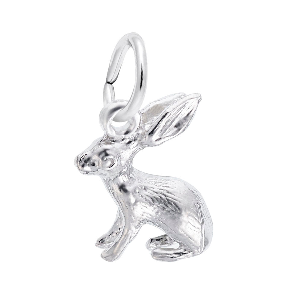 Spring Bunny Accent Charm for Jewelry - Cute Seasonal Accessory 0577