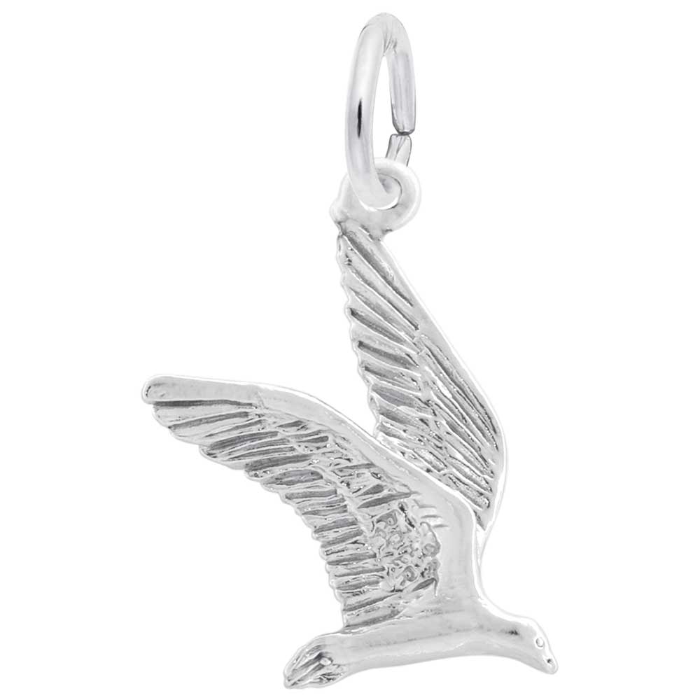New Flying Seagull Charm for Animal Lovers - Unique Bird Jewelry 0580