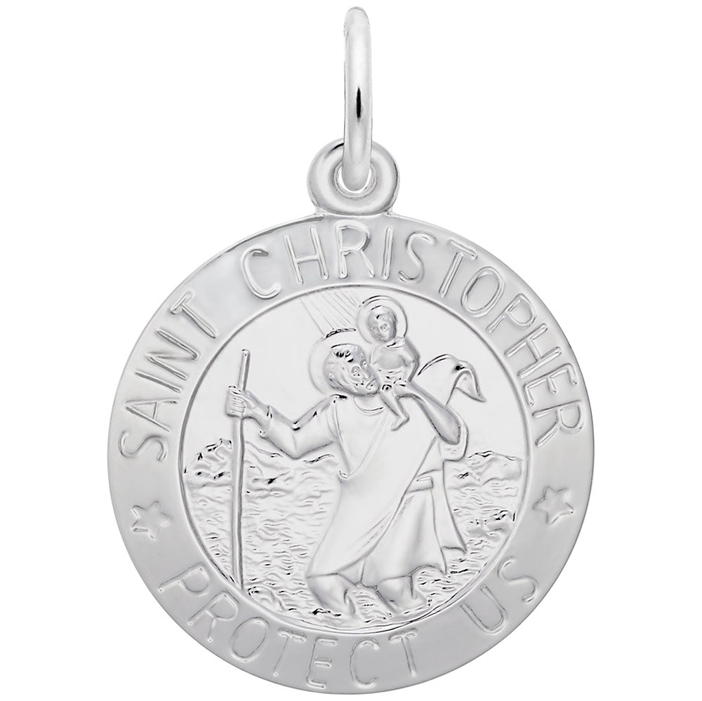 St. Christopher Disc Charm - Faith Symbol for Protection & Guidance 0590
