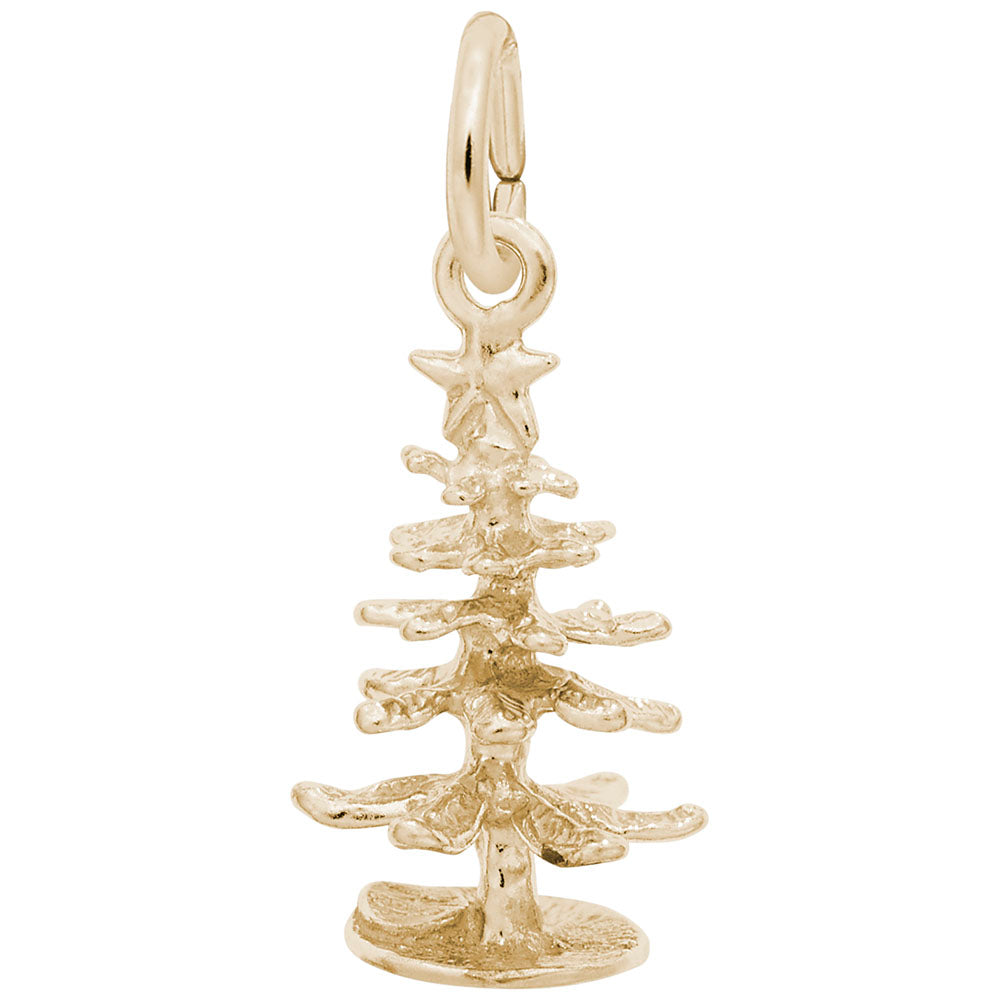Small Christmas Tree Charm - Festive Holiday Jewelry Accessory 0616
