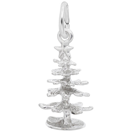 Small Christmas Tree Charm - Festive Holiday Jewelry Accessory 0616