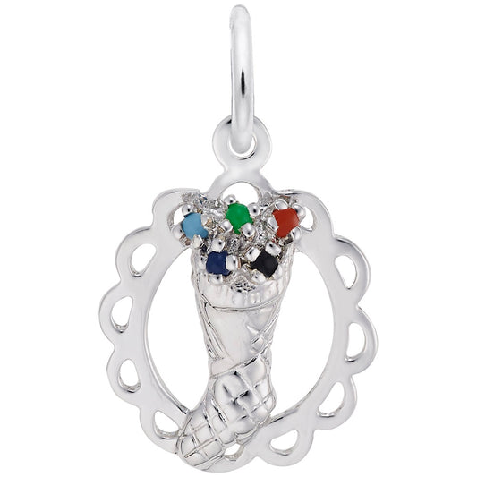Stocking Full of Joy Charm - Festive Holiday Jewelry Gift 0617