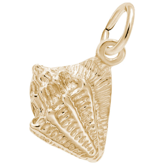 Small Conch Shell Charm - Nautical Sea Life Jewelry Accessory 0626