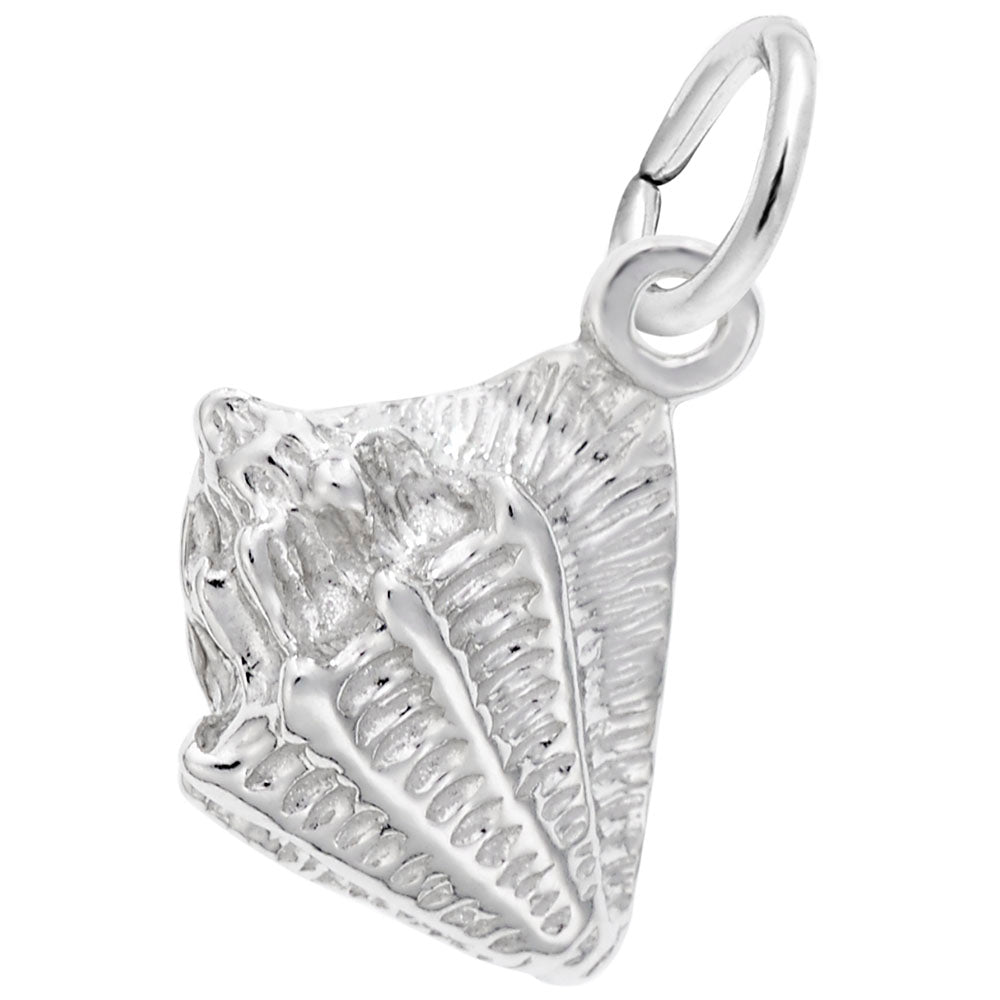 Small Conch Shell Charm - Nautical Sea Life Jewelry Accessory 0626