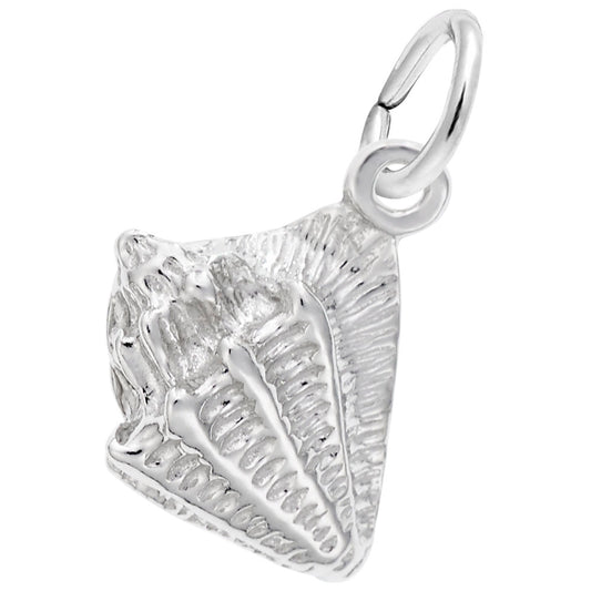 Small Conch Shell Charm - Nautical Sea Life Jewelry Accessory 0626